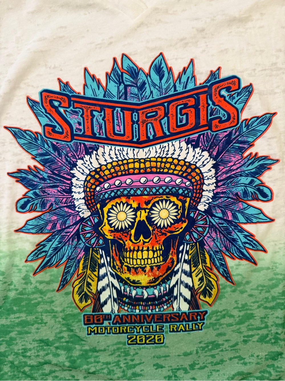 STURGIS 80th Anniversary Motorcycle Rally 2020 Burnout Tee EUC - Picture 2 of 6